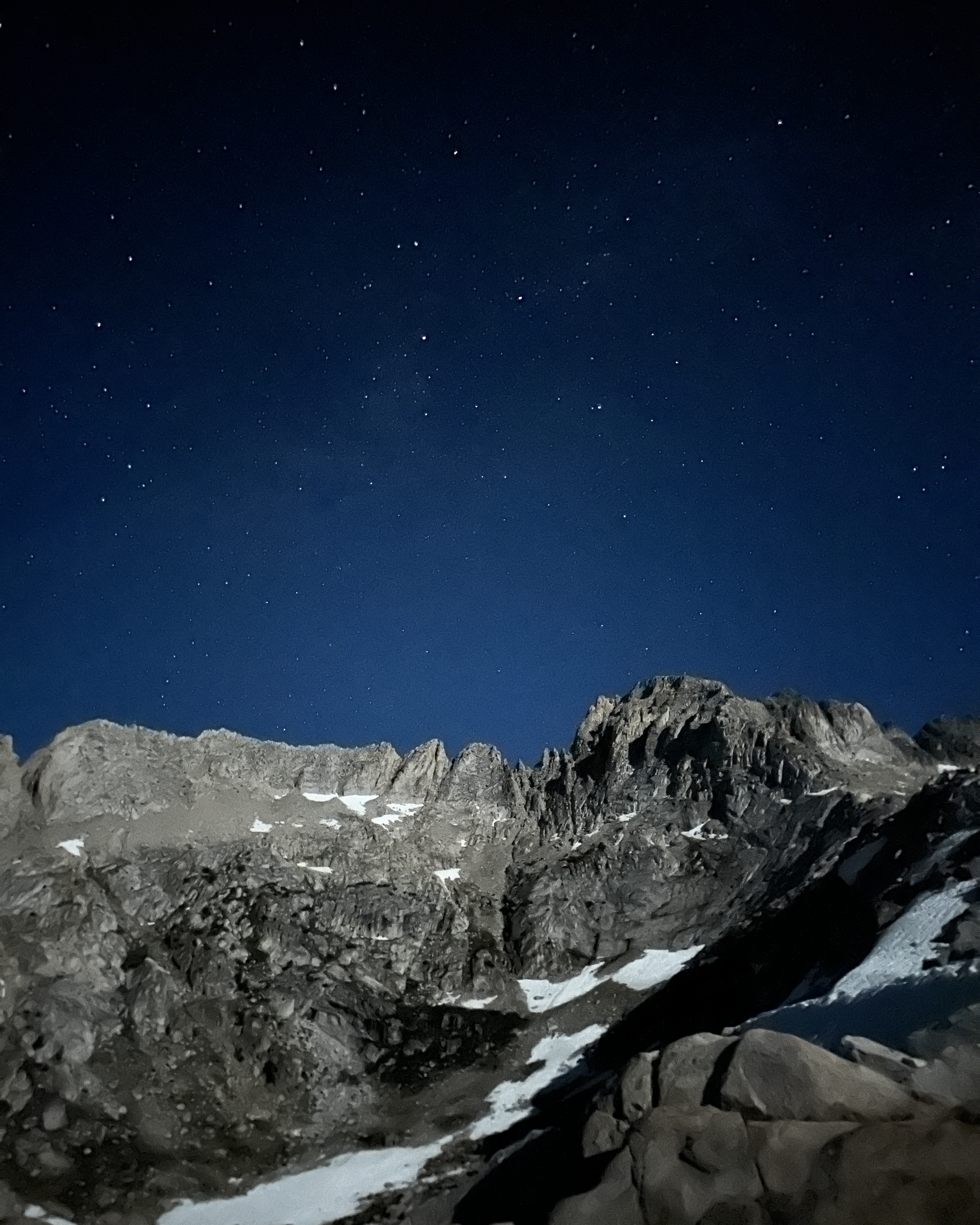 Night sky over mountains