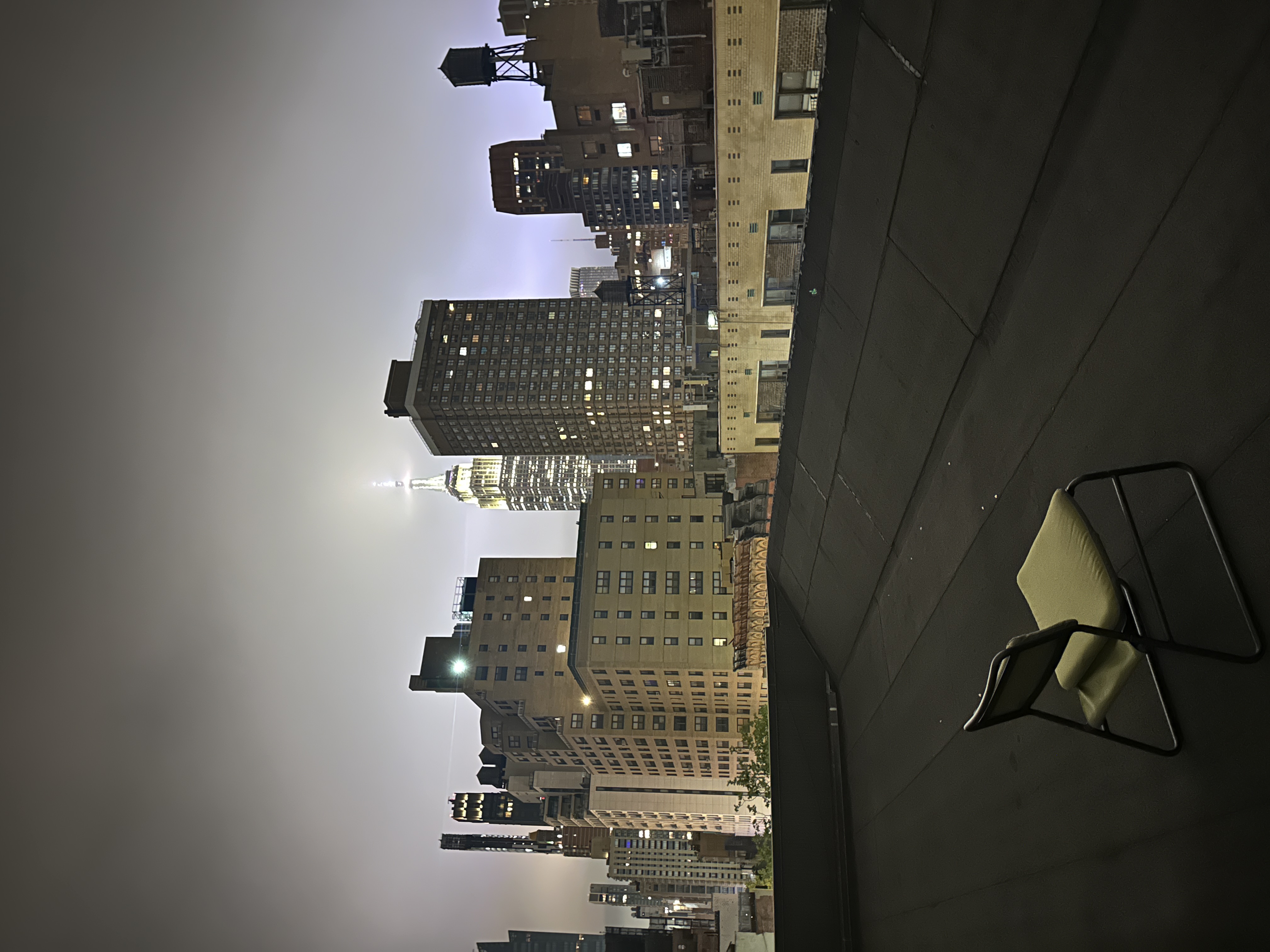 City skyline from rooftop