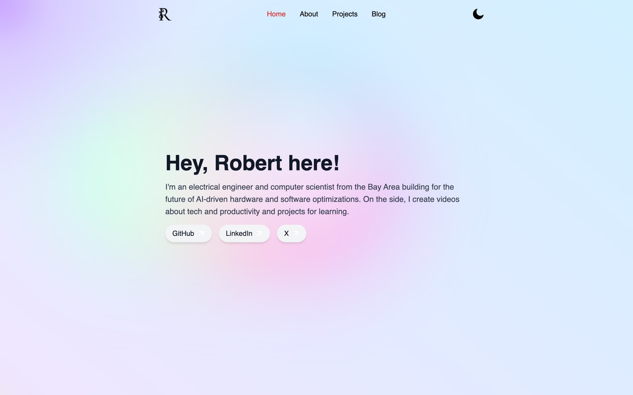 V2: the home page at 1440 wide