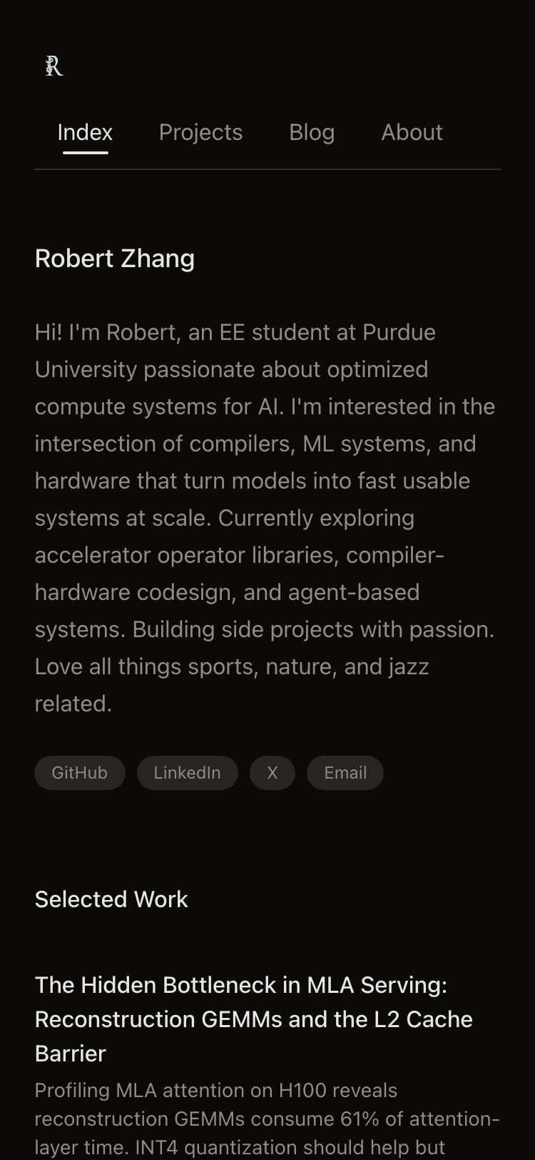 V3: the home page at 375 wide